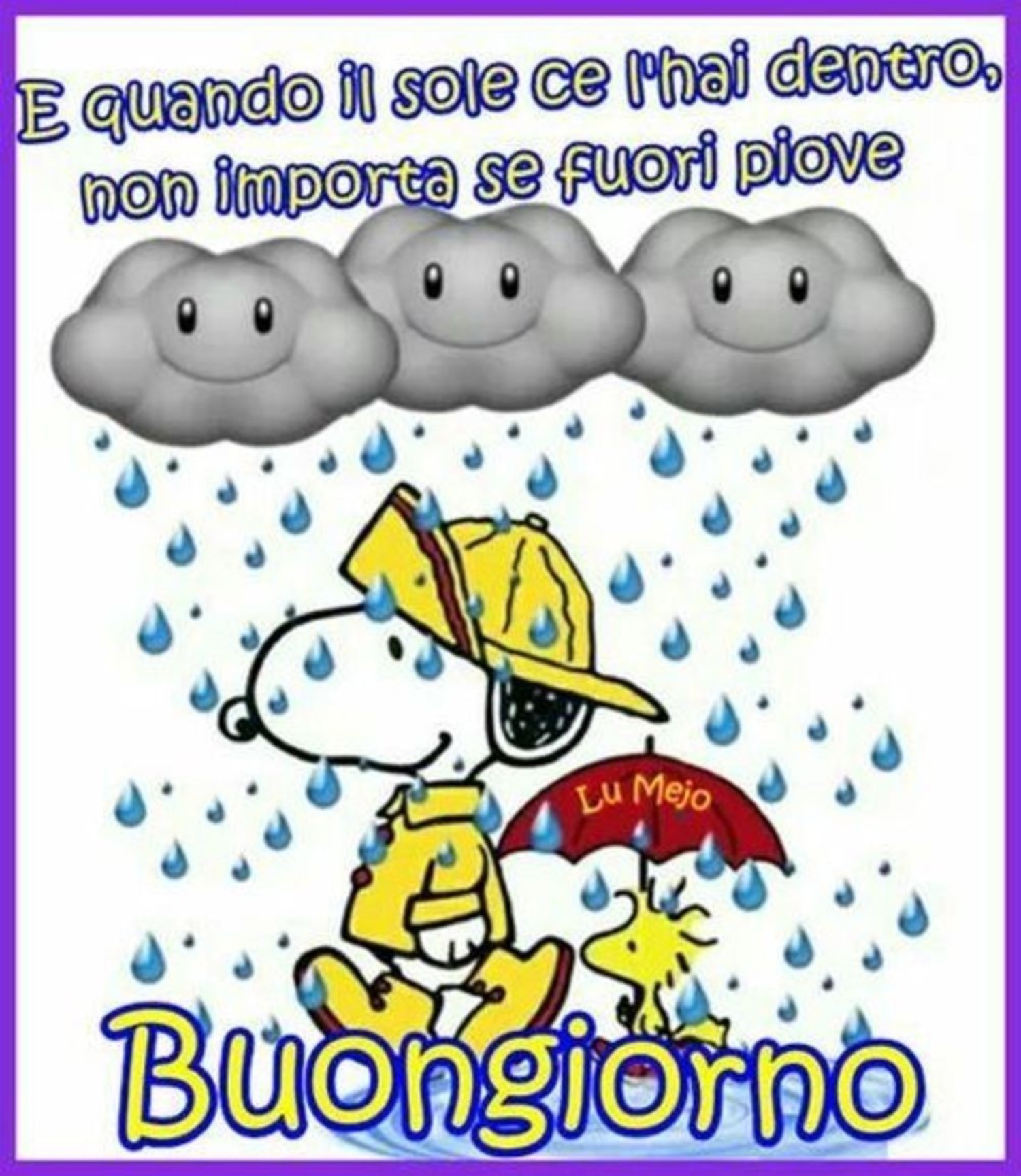 Buongiorno con la pioggia Snoopy 74