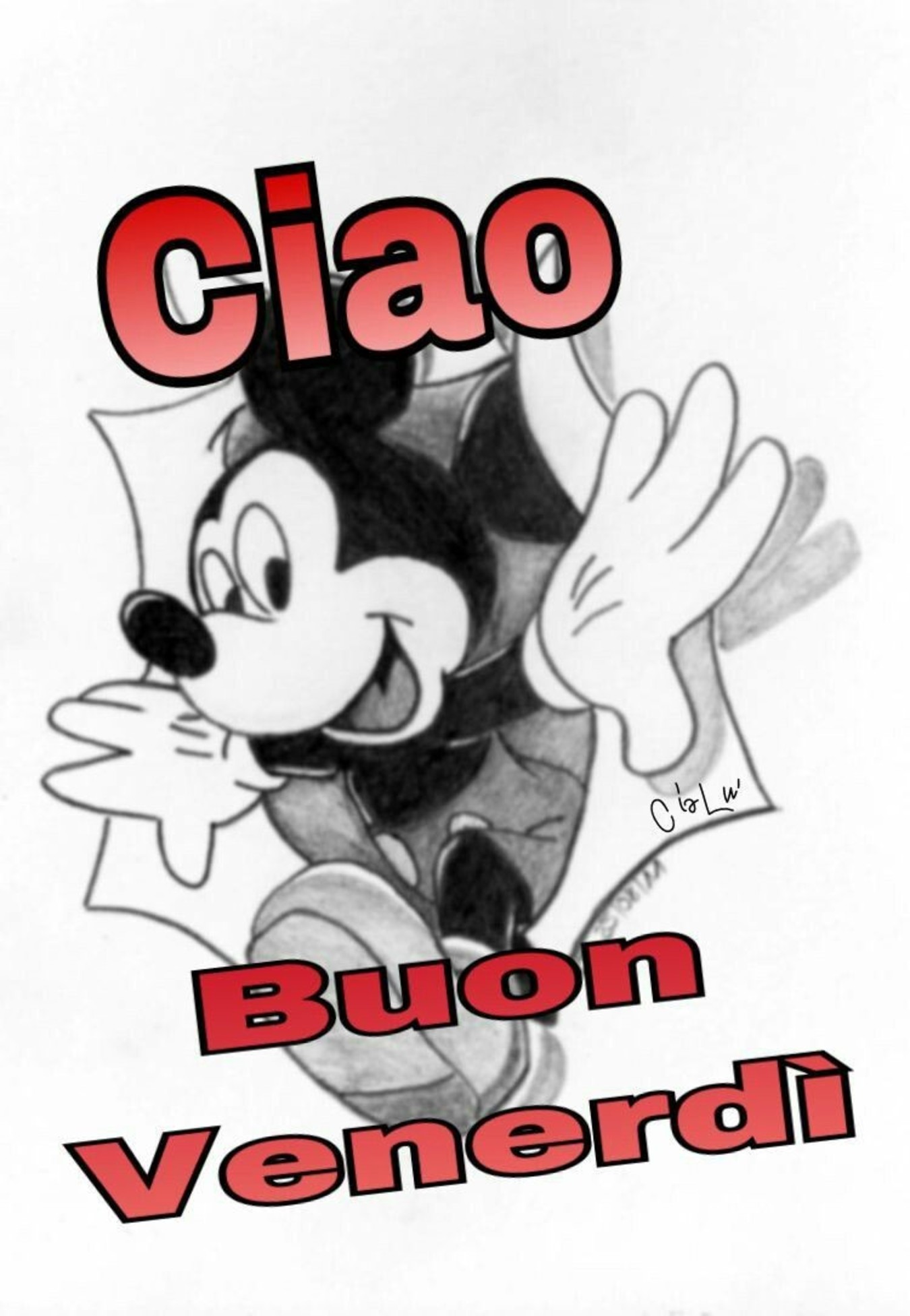 Ciao Buon Venerdì immagini con Topolino 62