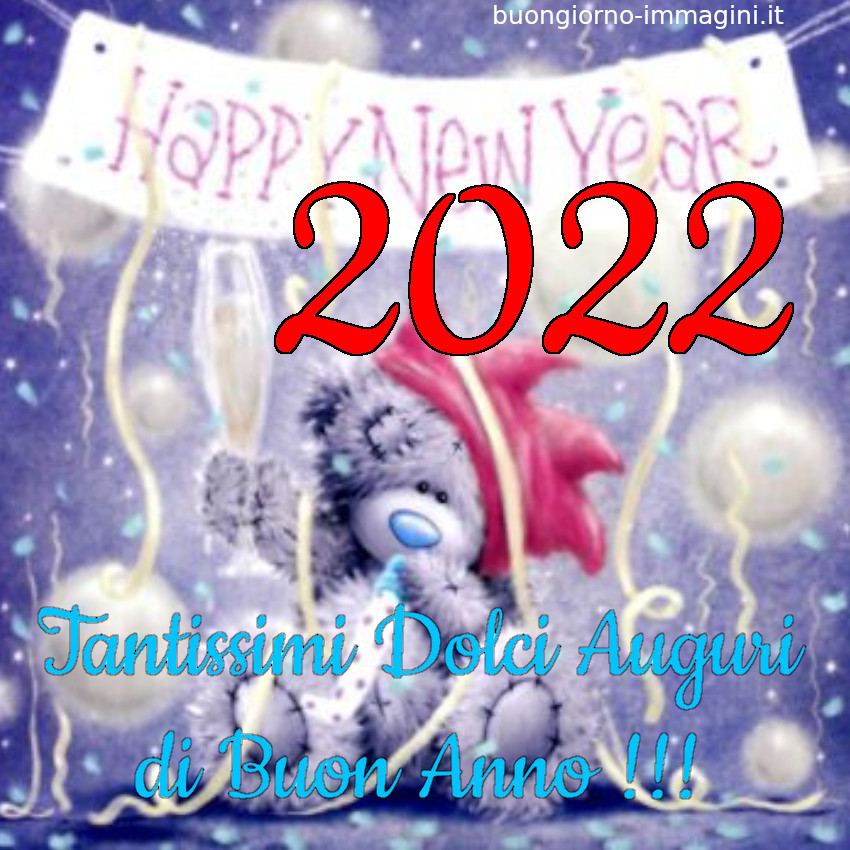 Tantissimi dolci auguri di buon anno 2022