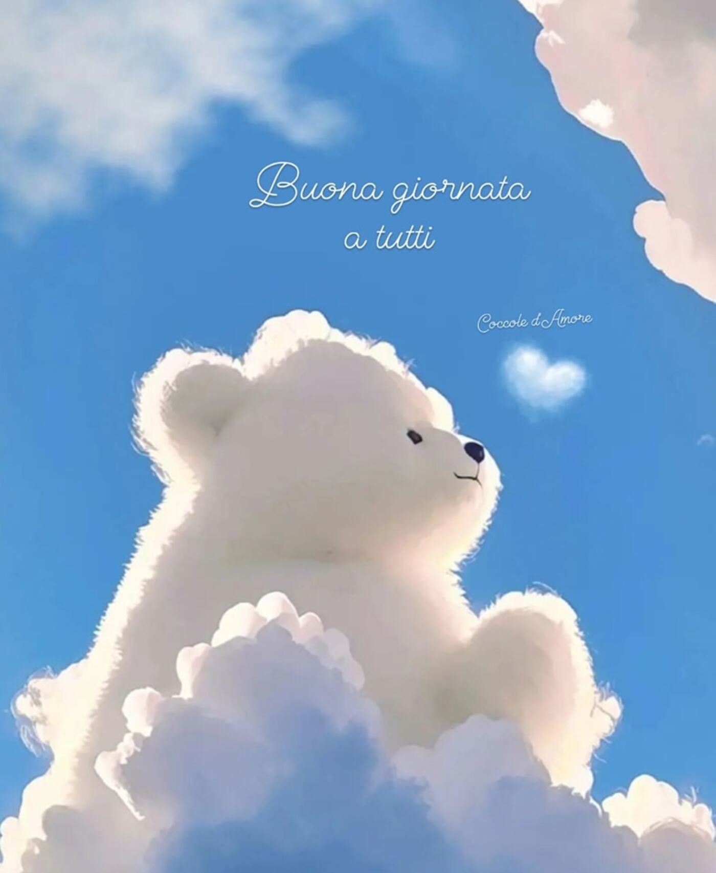 Buona Giornata a Tutti nuvola a forma di orsetto